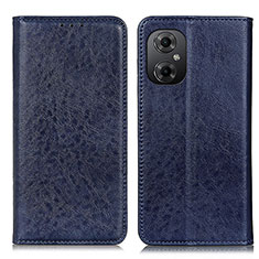 Leather Case Stands Flip Cover Holder K01Z for Xiaomi Redmi Note 11R 5G Blue