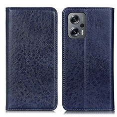 Leather Case Stands Flip Cover Holder K01Z for Xiaomi Redmi Note 11T Pro 5G Blue