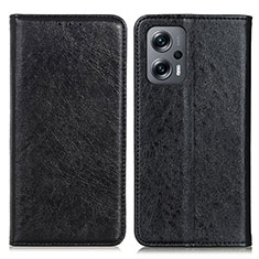 Leather Case Stands Flip Cover Holder K01Z for Xiaomi Redmi Note 12T Pro 5G Black