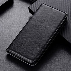 Leather Case Stands Flip Cover Holder K01Z for Xiaomi Redmi Note 9 5G Black