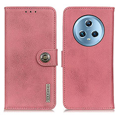 Leather Case Stands Flip Cover Holder K02Z for Huawei Honor Magic5 5G Pink