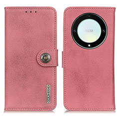 Leather Case Stands Flip Cover Holder K02Z for Huawei Honor Magic5 Lite 5G Pink