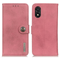 Leather Case Stands Flip Cover Holder K02Z for Huawei Honor X5 Pink
