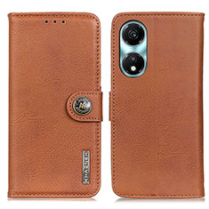Leather Case Stands Flip Cover Holder K02Z for Huawei Honor X5 Plus Brown