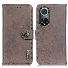 Leather Case Stands Flip Cover Holder K02Z for Huawei Nova 9 Pro Gray