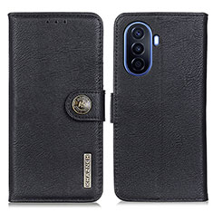 Leather Case Stands Flip Cover Holder K02Z for Huawei Nova Y71 Black