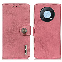 Leather Case Stands Flip Cover Holder K02Z for Huawei Nova Y90 Pink