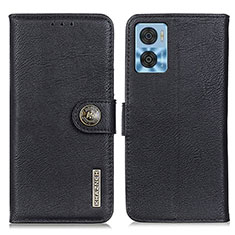 Leather Case Stands Flip Cover Holder K02Z for Motorola Moto E22 Black