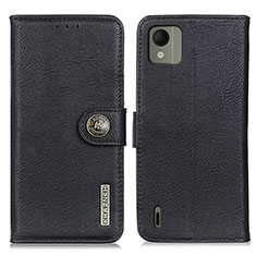 Leather Case Stands Flip Cover Holder K02Z for Nokia C110 Black
