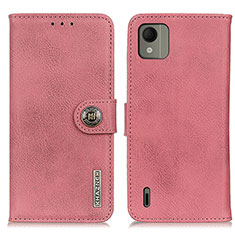 Leather Case Stands Flip Cover Holder K02Z for Nokia C110 Pink