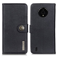 Leather Case Stands Flip Cover Holder K02Z for Nokia C200 Black