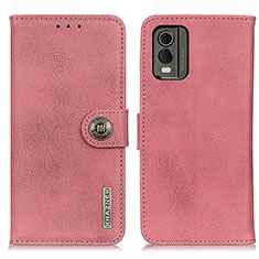 Leather Case Stands Flip Cover Holder K02Z for Nokia C210 Pink