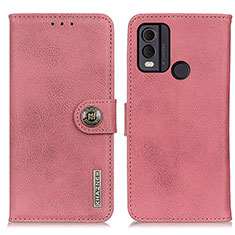 Leather Case Stands Flip Cover Holder K02Z for Nokia C22 Pink