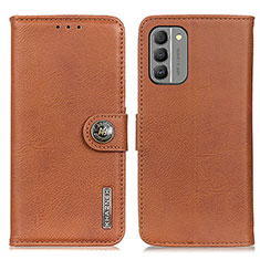 Leather Case Stands Flip Cover Holder K02Z for Nokia G400 5G Brown