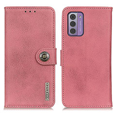 Leather Case Stands Flip Cover Holder K02Z for Nokia G42 5G Pink