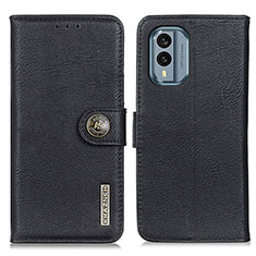 Leather Case Stands Flip Cover Holder K02Z for Nokia X30 5G Black