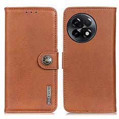 Leather Case Stands Flip Cover Holder K02Z for OnePlus 11R 5G Brown