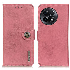 Leather Case Stands Flip Cover Holder K02Z for OnePlus 11R 5G Pink