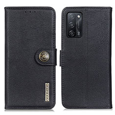 Leather Case Stands Flip Cover Holder K02Z for Oppo A56 5G Black
