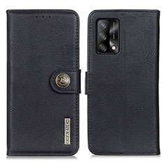 Leather Case Stands Flip Cover Holder K02Z for Oppo A95 4G Black