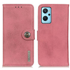 Leather Case Stands Flip Cover Holder K02Z for Oppo A96 4G Pink