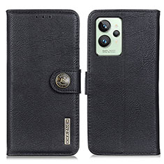 Leather Case Stands Flip Cover Holder K02Z for Realme GT2 Pro 5G Black