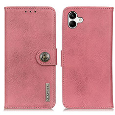 Leather Case Stands Flip Cover Holder K02Z for Samsung Galaxy A04E Pink