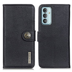 Leather Case Stands Flip Cover Holder K02Z for Samsung Galaxy F13 4G Black