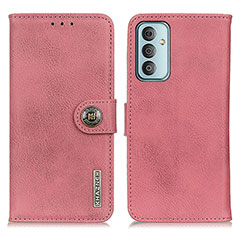 Leather Case Stands Flip Cover Holder K02Z for Samsung Galaxy F13 4G Pink
