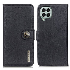 Leather Case Stands Flip Cover Holder K02Z for Samsung Galaxy M33 5G Black