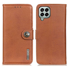 Leather Case Stands Flip Cover Holder K02Z for Samsung Galaxy M33 5G Brown