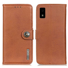 Leather Case Stands Flip Cover Holder K02Z for Sharp Aquos wish Brown