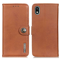 Leather Case Stands Flip Cover Holder K02Z for Sony Xperia Ace III Brown