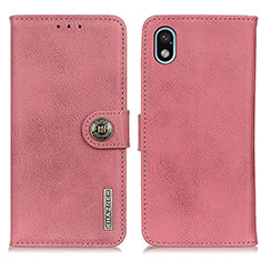 Leather Case Stands Flip Cover Holder K02Z for Sony Xperia Ace III Pink