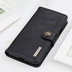 Leather Case Stands Flip Cover Holder K02Z for Vivo iQOO U5e 5G Black