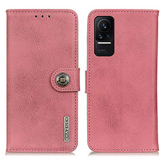 Leather Case Stands Flip Cover Holder K02Z for Xiaomi Civi 1S 5G Pink