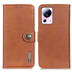 Leather Case Stands Flip Cover Holder K02Z for Xiaomi Mi 12 Lite NE 5G Brown