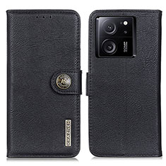 Leather Case Stands Flip Cover Holder K02Z for Xiaomi Mi 13T Pro 5G Black