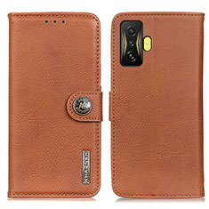 Leather Case Stands Flip Cover Holder K02Z for Xiaomi Poco F4 GT 5G Brown