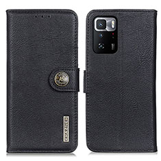 Leather Case Stands Flip Cover Holder K02Z for Xiaomi Poco X3 GT 5G Black
