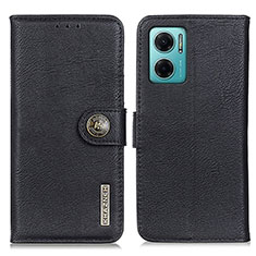 Leather Case Stands Flip Cover Holder K02Z for Xiaomi Redmi 10 5G Black