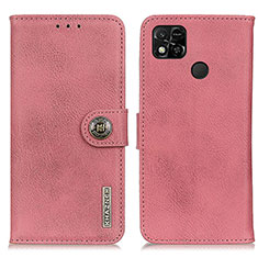 Leather Case Stands Flip Cover Holder K02Z for Xiaomi Redmi 10A 4G Pink