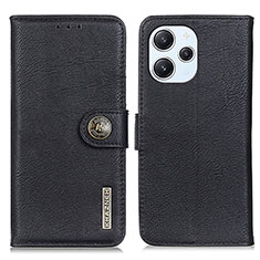 Leather Case Stands Flip Cover Holder K02Z for Xiaomi Redmi 12 4G Black