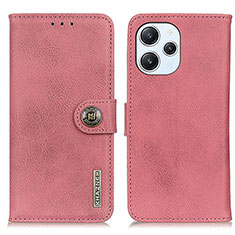Leather Case Stands Flip Cover Holder K02Z for Xiaomi Redmi 12 4G Pink