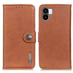 Leather Case Stands Flip Cover Holder K02Z for Xiaomi Redmi A2 Brown