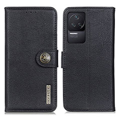 Leather Case Stands Flip Cover Holder K02Z for Xiaomi Redmi K50 Pro 5G Black