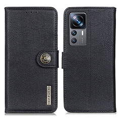 Leather Case Stands Flip Cover Holder K02Z for Xiaomi Redmi K50 Ultra 5G Black