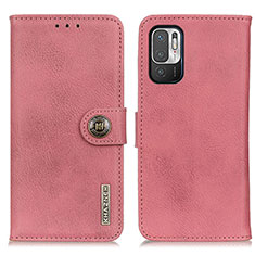 Leather Case Stands Flip Cover Holder K02Z for Xiaomi Redmi Note 11 SE 5G Pink