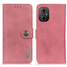 Leather Case Stands Flip Cover Holder K02Z for Xiaomi Redmi Note 11R 5G Pink