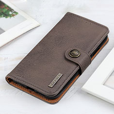 Leather Case Stands Flip Cover Holder K02Z for Xiaomi Redmi Note 9 5G Gray